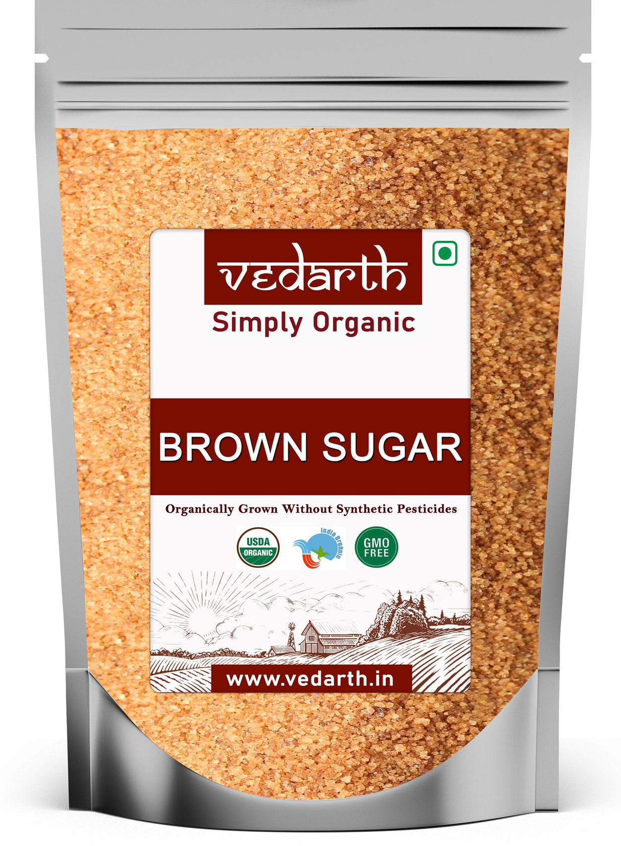 Vedarth Organic Brown Sugar 100% Natural 5 Kg Pack Brown Sugar